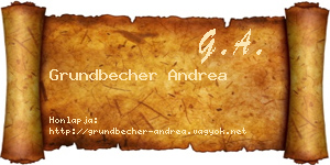 Grundbecher Andrea névjegykártya